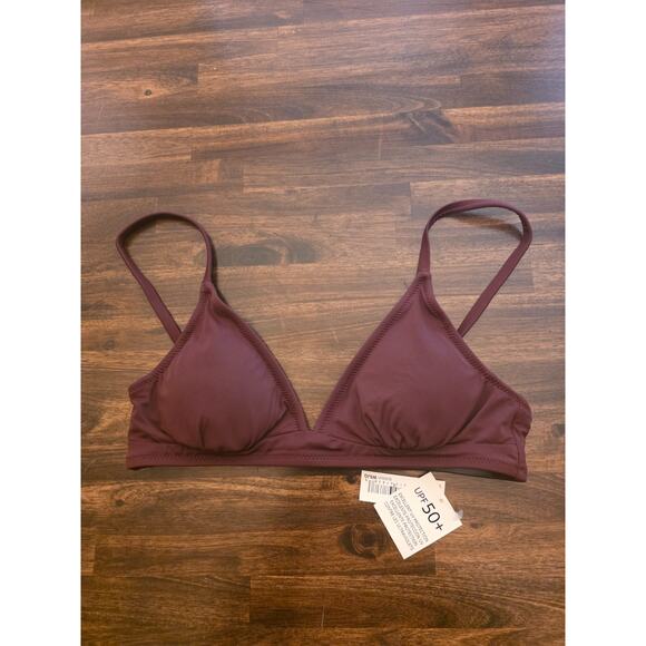 Amazon Essentials Other - Amazon Essentials Bikini Top Deep Brown XS Triangle Classic Light Support NWT